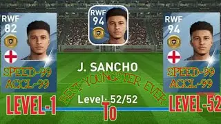 JADON SANCHO MAX LEVEL - MAXING OUT - JADON SANCHO MAX STATS - PES2020 - PES IS SAVAGE