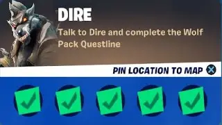 All Dire Punchcard Quest Challenges Guide Fortnite - complete the Dire's Wolf Pack Questline