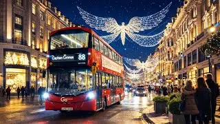 LIVE 🎄 Evening London Walk | Christmas Lights on Luxury Streets ✨ Relaxing Walking Tour