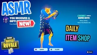 ASMR Fortnite NEW ASMR Keys Emote + Rubius Skin! Daily Item Shop 🎮🎧 Relaxing Whispering 😴💤