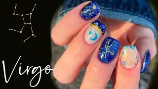 Virgo ♍️ | Flake Dip Powder and Stamping Nails ft. Shameless Nails | Zodiac Series