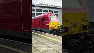 Repainted DB 67 028 at Cardiff Central Platform 4B #train #tfw #trainspotting #freighttrain