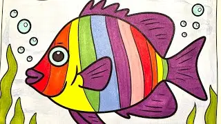 🌈Calm colouring time ~ A fish in the sea!