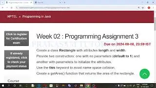 NPTEL#Programming in Java#Week 2 Programming Assignment#2024 July