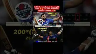 Rohit Sharma&rsquo;s Record-Breaking 33 Fours! 💥🔥 The Most Boundaries Ever in ODI History! 🏏🇮🇳