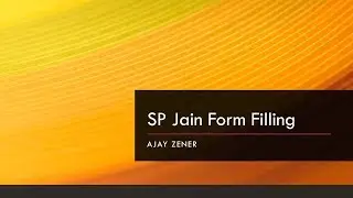 SP Jain Form Filling Session by Ajay Zener (Live Youtube Video)