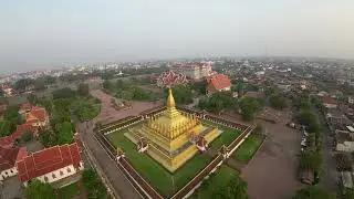 Laos Vientian. Wat That Luang Tai. Budda Park.