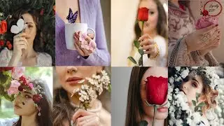 beautiful girls hidden face dpz with flowers /girls photography ideas with flowers#whatsappdpz