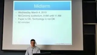 Midterm Logistics - Machine Learning Class 10-701
