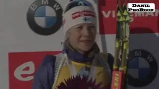 Kaisa M&auml;k&auml;r&auml;inen - queen of the sprint and pursuit in Hochfilzen 2014