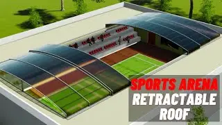 Retractable roof system in India- 3D concept