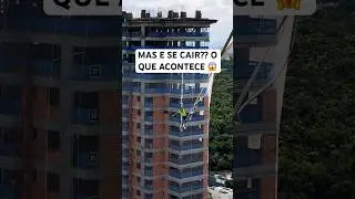 Queda durante o Highline entre Pr&eacute;dios de Balne&aacute;rio Pi&ccedil;arras #shorts #leashfall #frechal