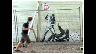 Street Artist Banksy - 2010 Graffiti Stencil Art - Warholian