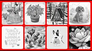 Color by Number Picture Collage Hey Color app #RelaxMindGames #colorbynumber