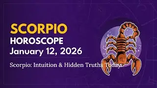 Daily SCORPIO Horoscope (January 12, 2026) ♏️ 🌟 Scorpio: Intuition & Hidden Truths Today