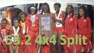 Lynna Irby, anchor lap of 4x4, Indiana State Meet 2015