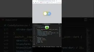 🌗 Dark/Light Mode Toggle Button using HTML CSS & JS  #webdevelopment #coding #htmlcssjs #shorts