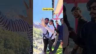 Couple bungee jump #adventure #couple #rishikesh