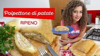 Polpettone di patate ripieno al forno: la sua anima filante vi conquisterà!