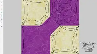 Free Motion Quilting Ideas for a Bowtie Block Variation #4