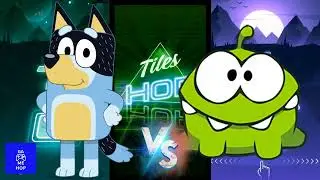 Bluey VS Om Nom Tiles Hop EDM Rush HopGame