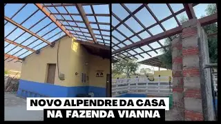 JUNIOR VIANNA MOSTRA O NOVO ALPENDRE DA CASA NA FAZENDA VIANNA