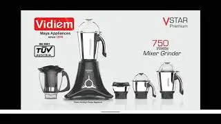 Vidiem Vstar Premium Mixer Grinder/Blender/Juicer-750W/110V- 4 Jars