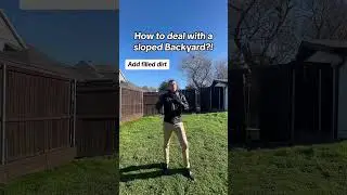 How to deal with a sloped Backyard?! #backyard #yard #slopedyard #yardwork #realtor #yardwork