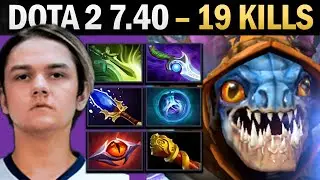 Slark Pro Carry with Diffusal and 19 Kills - Dota 7.41