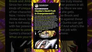 Gunko's Devil Fruit is Seriously Overpowered!! #onepiecechapter1146 #onepieceshort