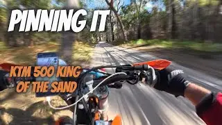 PINNING IT. KTM 500 KING OF THE SAND