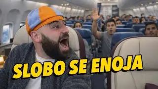 Slobo se pelea en un avi&oacute;n