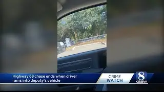 Highway 68 chase ends when driver rams into deputy's vehicle