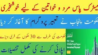 PSDF Tabeer CM Skilled punjab Program international placement | How To Apply Online