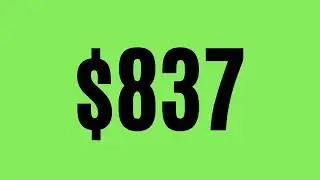 countdown $1000 - black (speed 2x) green screen