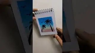Palm Tree On Beach Acrylic Painting #art #shorts #beach