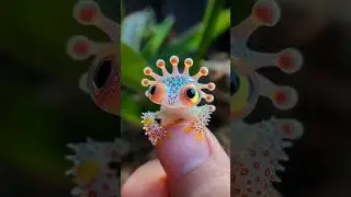 Tiny Animal with Big Eyes Clings to Thumb! 🥺💖 #FluffyAnimals #TooCuteToHandle