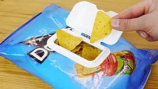 Reclosable Snacks or Chip Packet Life Hack