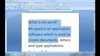 Ms Word 2007 Tutorial in Urdu, Hindi Class 1 Introduction
