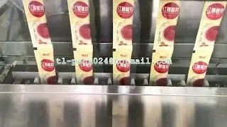 Honey Tea multi lane packaging machine,Multi lane 3 side sealing liquid pack machine,蜂蜜柚子茶多列三边封包装机