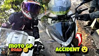 Sunday ride ma yo k vyo ?? Moto GP ROAD MA Accident VYO SATHI KO 😱@KabirRaivlogs-y9m 