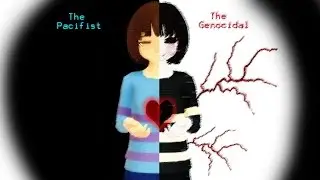 [MMD X Undertale] - Bad Apple!! (Frisk and Chara)