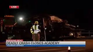 Fatal crash shuts down Academy Boulevard at Platte Avenue