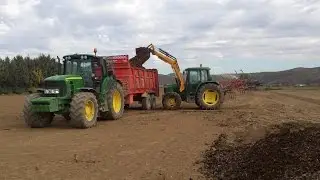 John Deere 6930 + Juscafresa, John Deere 6310 + Tenias