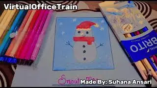 Easy Snowman Drawing Tricks By Suhana Ansari - #pencildrawing
