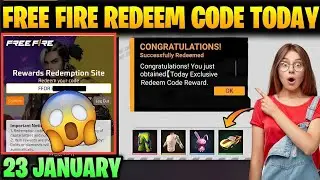 FREE FIRE REDEEM CODE TODAY 23 JANUARY | FF REDEEM CODE TODAY 23 JANUARY