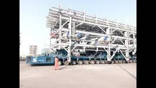 Heavy structural work swifting to barge ship#heavyconstruction #structuralengineering #ship 