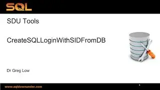 SDU Tools 112 Create SQL Server Login with SID from Database