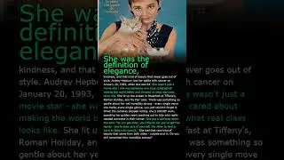 She embodied elegance, kindness, and timeless beauty  R I P  Audrey Hepburn 2UlMwv1lvxM 02 score3