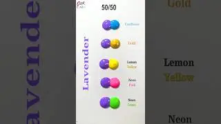 Let's Mix 5 different Colors with Lavender Color Mixing 😍🎨 #colormixing  #art #satisfying #shorts